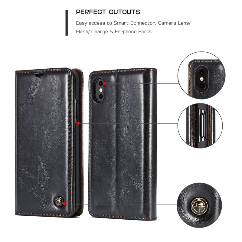 CaseMe 003 - Wallet - Black - كفر محفظة وبطاقات