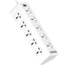 LDNIO Charger Power Strip With 10 Outlets - 30W - 6-Port USB Wall Charger Adapter - موزع شاحن حائط دولي - 10 مخارج كهرباء + 6 مخارج للشحن - قوة 30 واط - كفالة 12 شهر