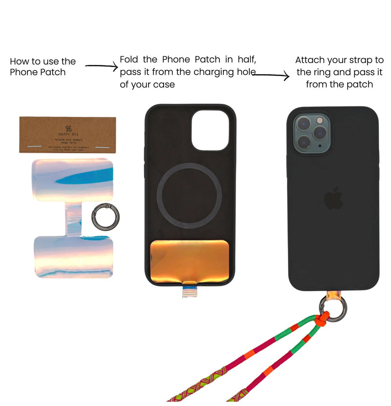 Happy-Nes - Trendy Standard Size Phone Straps - Aqua Girl Strap - With or Without Case - خيط علاقة - صناعة يدوية تركية - يمكنكم اختيار مع كفر او بدون كفر فقط خيط علاقة