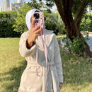 Light Purple Leather Case with Grip, Card Slot and Strap Lanyard - كفر جلد مع مسكة ومحفظة للبطاقات والنقود وخيط سلسة علاقة