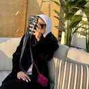 Dark Blue Leather Case with Grip, Card Slot and Strap Lanyard - كفر جلد مع مسكة ومحفظة للبطاقات والنقود وخيط سلسة علاقة