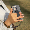 Uniq Hybrid Heldro Mount Series - Vapour Smoke -iPhone 14/14 Plus/14 Pro/14 Pro MAX - كفر حماية عالية مع مغناطيس للسيارة ومسكة شريطة وخيط علاقة - يونيك