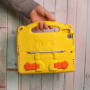 Panda iPad - Yellow - كفر ايباد حماية عالية - مع مسكة + ستاند + ومكان للقلم - مقاوم للسوائل