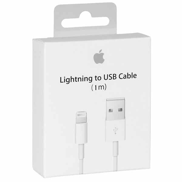 Apple Lightning to USB Cable (1M)  - سلك شحن ايفون - ابل - طول 1 متر - الاصلي - كفالة 12 شهر
