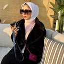 Dark Blue Leather Case with Grip, Card Slot and Strap Lanyard - كفر جلد مع مسكة ومحفظة للبطاقات والنقود وخيط سلسة علاقة