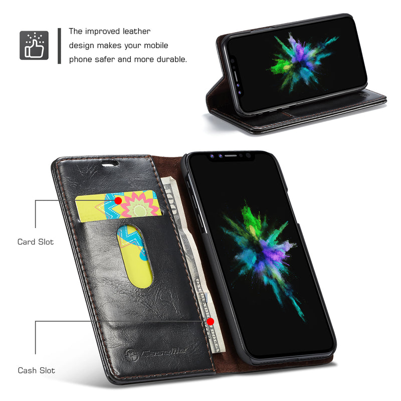 CaseMe 003 - Wallet - Black - كفر محفظة وبطاقات