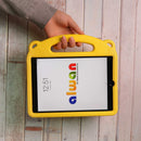 Panda iPad - Yellow - كفر ايباد حماية عالية - مع مسكة + ستاند + ومكان للقلم - مقاوم للسوائل
