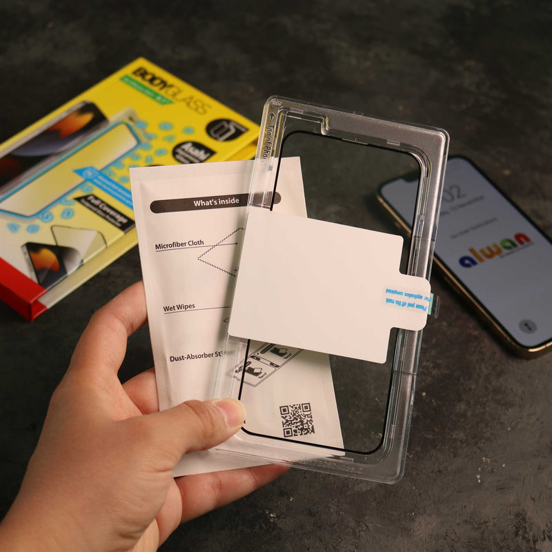Torrii BODYGLASS Screen Protector Anti-bacterial Coating for iPhone 12/12 Pro/12 Pro MAX - Full Coverage - حماية شاشة شفافة لجميع اطراف الجهاز - توري - مقاومة للخدش والبكتيريا