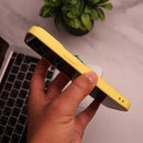 Yellow Soft Silicone Wallet Card Phone Case - كفر مع محفظة للبطاقات بالخلف