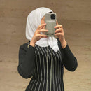 Grey Leather Case with Card Slot and Strap Lanyard - كفر جلد مع محفظة للبطاقات والنقود وخيط سلسة علاقة