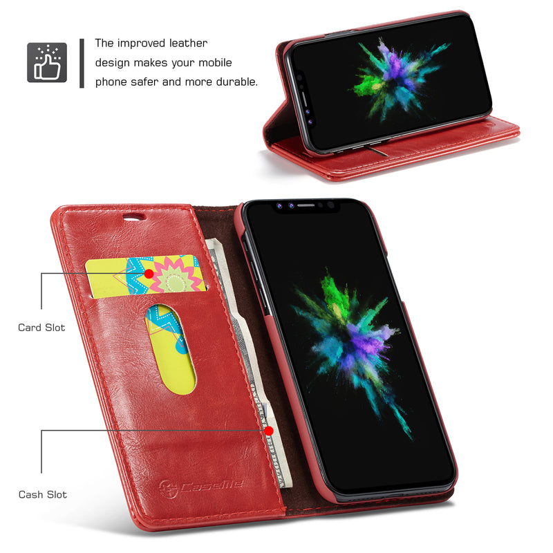 CaseMe 003 - Wallet - Red - كفر محفظة وبطاقات