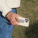 Uniq Hybrid Heldro Mount Series - Dove Matte Clear - كفر حماية عالية مع مغناطيس للسيارة ومسكة شريطة وخيط علاقة - يونيك