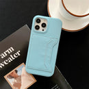 VIP Tiffany Leather Case with Back Card Slot - كفر جلد مع محفظة للبطاقات والفلوس