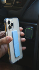 Light Blue Grip, Horizontal, Vertical and Magnetic Stand - مسكة وستاند جانبي ورأسي ومغناطيس للسيارة