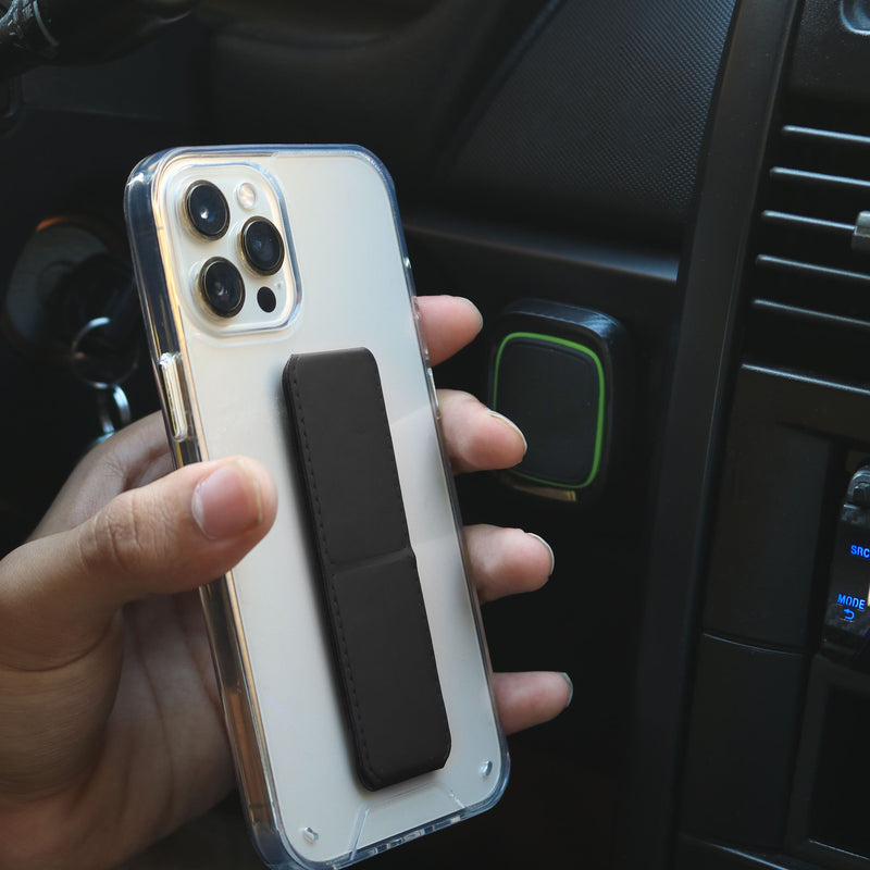 Black Grip, Horizontal, Vertical and Magnetic Stand - مسكة وستاند جانبي ورأسي ومغناطيس للسيارة