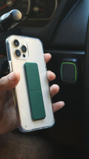 Dark Green Grip, Horizontal, Vertical and Magnetic Stand - مسكة وستاند جانبي ورأسي ومغناطيس للسيارة