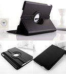 iPad Leather Case with 360 Degree Rotating Stand - iPad mini 6 - 2021 - Black - كفر حماية ايباد مع ستاند