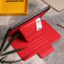 Red iPad Case with Stand, Card and Pen Slot - كفر حماية ايباد مع ستاند ومكان للبطاقات والقلم