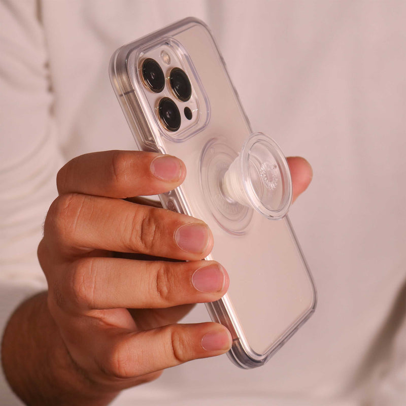 Otterbox Otter+Pop Symmetry Clear Case - Clear - كفر حماية عالية مع مسكة دائرية بوب سوكت - اوتربوكس - شفاف