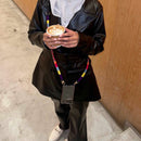 Happy-Nes - The Original Adjustable Phone Strap - Plum Adjustable Strap - With or Without Case - خيط علاقة - صناعة يدوية تركية - يمكنكم اختيار مع كفر او بدون كفر فقط خيط علاقة