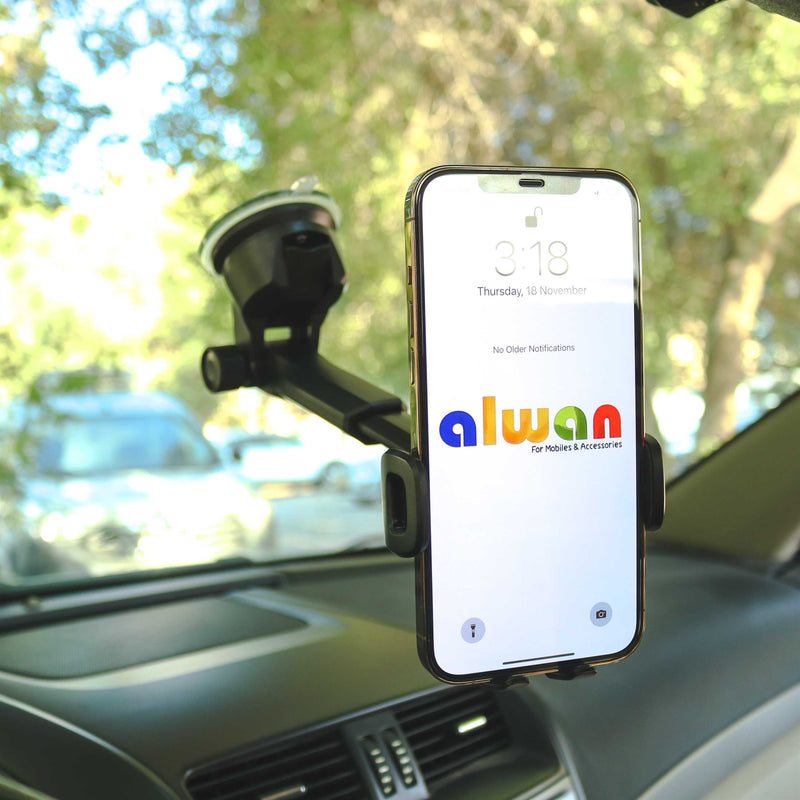 WixGear Dashboard Car Mount with Telescopic Arm [D] - ستاند سيارة - ويكس جير - على ديكور السيارة