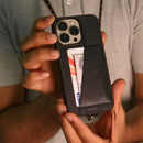 Torrii KOALA Case for - Black - كفر حماية عالية مع محفظة للبطاقات وخيط علاقة - توري