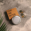 Coinat Aluminum Wallet - Silver - سلفر - كوينات محفظة القطع النقدية