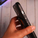 Black Leather Case with Wallet Card Slot - كفر جلد مع محفظة للبطاقات والنقود