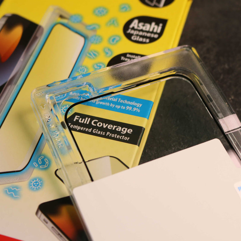 Torrii BODYGLASS Screen Protector Anti-bacterial Coating for iPhone 16 Series - Full Coverage Black - Clear - حماية شاشة شفافة لجميع اطراف الجهاز - توري - مقاومة للخدش والبكتيريا