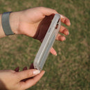 Uniq Hybrid Heldro Mount Series - Dove Matte Clear - كفر حماية عالية مع مغناطيس للسيارة ومسكة شريطة وخيط علاقة - يونيك