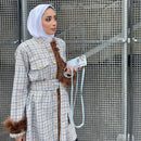 Sky Blue Leather Case with Grip, Card Slot and Strap Lanyard - كفر جلد مع مسكة ومحفظة للبطاقات والنقود وخيط سلسة علاقة