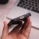 Leather Case with Two Back Card Slot - Red - كفر جلد مع محفظة للبطاقات والنقود