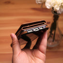 Velvet Case with Wallet Card and Money Slots - Brown -  كفر مع محفظة للبطاقات والنقود