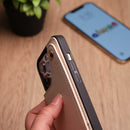 White Wallet Leather Case with Mirror, Card Slot and Lanyard - كفر مع مراية ومكان للبطاقات وخيط علاقة