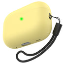 Ahastyle Silicone Case With Strap - Apple AirPods Pro 2/3- Yellow - كفر حماية مع ستراب - سماعة ابل ايربودز برو 3/2