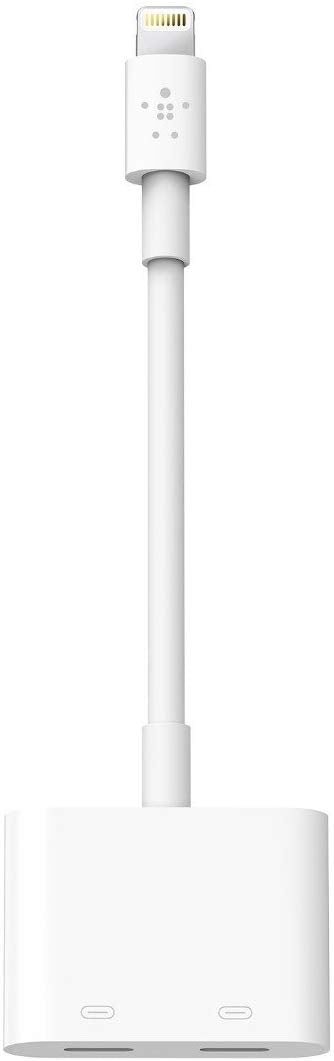Belkin Lightning Audio + Charge Rockstar - وصلة للشحن والسماعة بنفس الوقت - لجميع اجهزة الايفون - بيلكن - كفالة 12 شهر