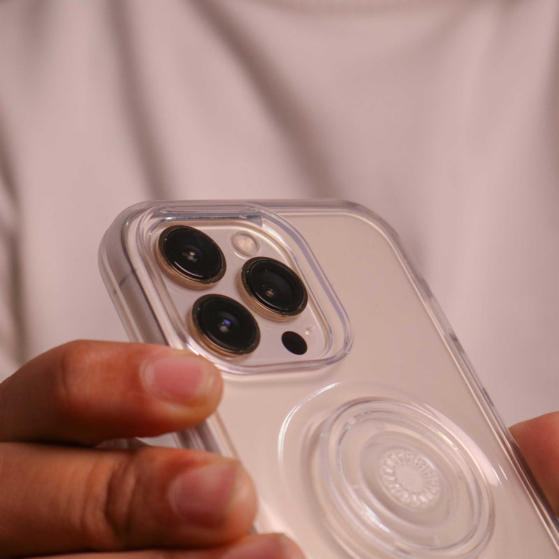 Otterbox Otter+Pop Symmetry Clear Case - Clear - كفر حماية عالية مع مسكة دائرية بوب سوكت - اوتربوكس - شفاف