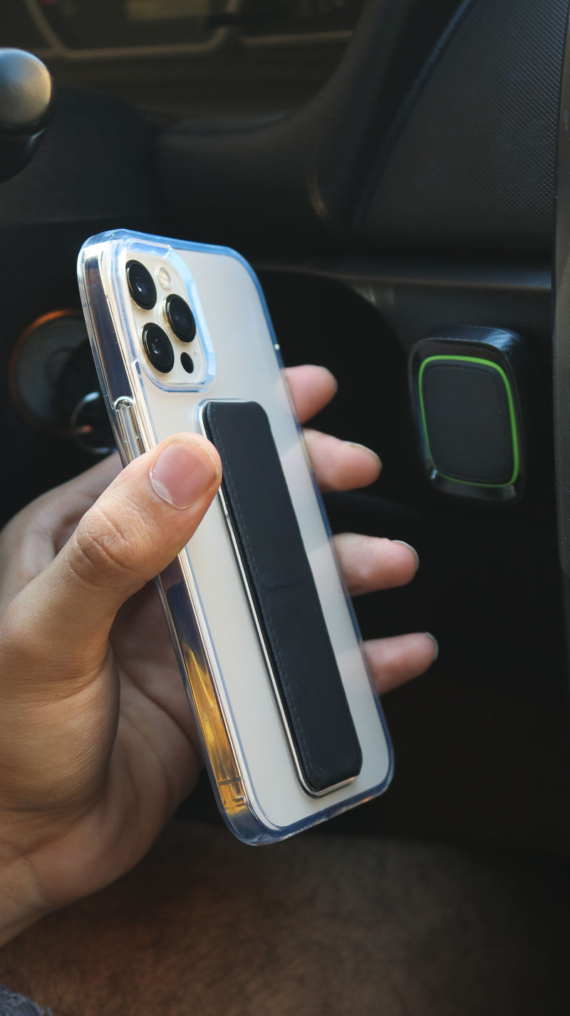 Black Grip, Horizontal, Vertical and Magnetic Stand - مسكة وستاند جانبي ورأسي ومغناطيس للسيارة