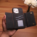 Velvet Case with Wallet Card and Money Slots - Black -  كفر مع محفظة للبطاقات والنقود