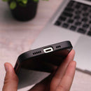 Leather Case with Two Back Card Slot - Brown - كفر جلد مع محفظة للبطاقات والنقود