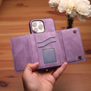 Velvet Case with Wallet Card and Money Slots - Purple -  كفر مع محفظة للبطاقات والنقود