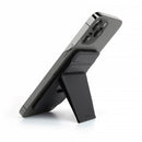 Uniq Lyft Magnetic Phone Stand & Card Holder - Black - مسكة وستاند جانبي ورأسي ومحفظة للبطاقات - يونيك