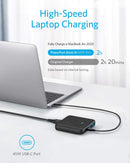 Anker Powerport Atom III 63W Slim - Black Fabric [D] - موزع شحن انكر - 4 فتحات للشحن - قوة 63 واط - 2 منفذين تايب سي - 2 منفذين للشحن الذكي - كفالة 18ش شهر