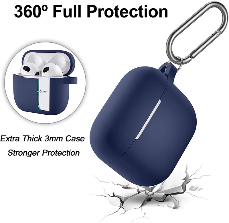Devia Naked Silicone Case For AirPods 3 - 2021 - Blue - كفر حماية سماعة ابل ايربودز 3