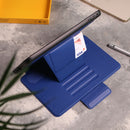 Blue iPad Case with Stand, Card and Pen Slot - كفر حماية ايباد مع ستاند ومكان للبطاقات والقلم