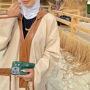Dark Green Leather Case with Grip, Card Slot and Strap Lanyard - كفر جلد مع مسكة ومحفظة للبطاقات والنقود وخيط سلسة علاقة
