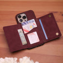 Velvet Case with Wallet Card and Money Slots - Burgundy -  كفر مع محفظة للبطاقات والنقود