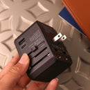 Powerology PD 45W Fast Charge + 2.4A USB Dual Output Universal Travel Adapter With 3 USB Ports - شاحن حائط دولي - باورلوجي - قوة 45 واط - 4 منافذ للشحن - 3 منافذ يو اس بي - 1 منفذ تايب سي - كفالة 24 شهر