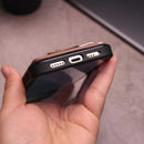 Crocodile Leather Case with Card Slot and Stand - Brown -  كفر جلد مع محفظة للبطاقات والنقود وستاند