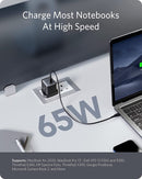 Anker Nano II 65W [D] - شاحن حائط تايب سي - انكر - قوة 65 واط - كفالة 18 شهر